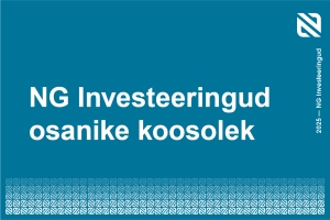 NG INVESTEERINGUD OSANIKE KOOSOLEK